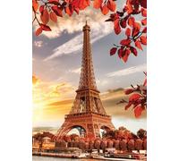 Nathan - Puzle de 1000 Piezas - Torre Eiffel en otoño - Adultos y niños a Partir de 14 años - Puzle Ajuste Colección Urban - 12000915