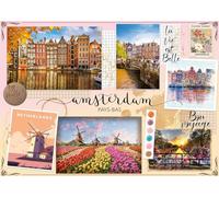 Nathan - Puzle de 1500 Piezas - Vacaciones en Ámsterdam - Adultos y niños a Partir de 14 años - Puzle Colección Urbana - 12001098