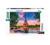 Nathan - Puzle de 2000 Piezas - Paris au Fil de l'eau - Adultos y niños a Partir de 14 años - Puzle Ajuste Colección Urban - 87884