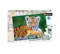 Puzzles Nathan- Puzzle 150 Piezas-Bebé Tigre Tiere,Tiger Infantil, Color Naranja (Ravensburger 4005556861545)