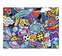 Nathan - Puzle Infantil, 250 Piezas, Pegatinas y grafitis, para niñas o niños a Partir de 8 años, Rompecabezas, cartón Grueso y Duradero, Pegatinas, 12004092