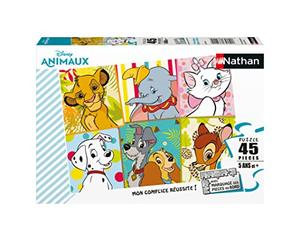 Nathan - Puzle Infantil - 45 Piezas - Mis Animales Favoritos de Disney - Niña o niño a Partir de 5 años - Puzle Cartón Grueso y Duradero - Animales - 86178
