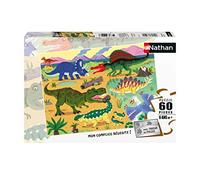 Nathan - Puzle Infantil - 60 Piezas - Dinosaurios del Cretácico - Niña o niño a Partir de 6 años - Puzle Cartón Grueso y Duradero - Dinosaurios - 86571