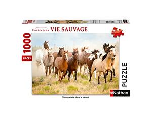 Nathan- Puzzle 1000 pièces Chevauchée Dans le désert Puzle Adulto, Color Nada (Ravensburger 4005556876259)