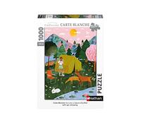 Nathan- Puzzle 1000 Piezas - Let's go Camping/Arual (colección de Tarjeta Blanca) Adulto, 70 x 50 cm (Ravensburger 4005556876440)
