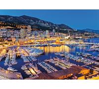 Nathan-Puzzle 1500 Piezas - Una Noche en el Puerto de Mónaco (colección regiones de Francia)-Adultos y niños a Partir de 14 años-Puzzle Empotramiento perfecto-12002012