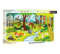 Nathan-Puzzle Marco 15 Piezas - Los Animales del Bosque Infantil, Sombras de Color Verde y marrón, 25 x 14,5 cm (Ravensburger 4005556860111)
