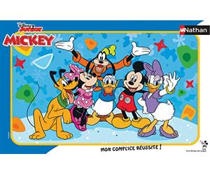 Nathan- Puzzle Marco de 15 Piezas-Amigos Disney Mickey Mouse Niño (Ravensburger 4005556861460)