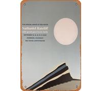 Nathaniel Rateliff & the Night Sweats - Póster 2020 Red Rocks Morrison, CO, retro, metal, estaño vintage, decoración de pared de 30,5 x 20,3 cm