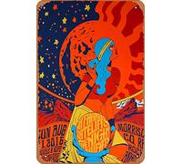 Nathaniel Rateliff & the Night Sweats - Póster de Red Rocks Morrison, CO Retro Metal Tin Vintage Sign 12 x 8 pulgadas Decoración de pared