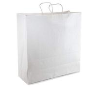 Nathens White Paper Bag With Handle 18 x 7 x 19-24/ bags by Nathans