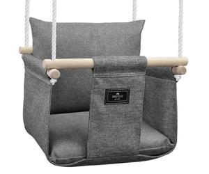 NATILU® Columpio Infantil Silver | Columpio de Madera para niños | Columpio de Oso producido en la Unión Europea