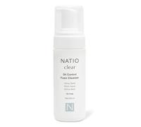 Natio Australia Clear Oil Control Foam Cleanser, 150 ml, limpiador facial para acné, limpiador facial con árbol de té, hamamelis, para pieles grasas y propensas al acné