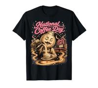National Coffee Day Moon Barista Cosmic Brew Camiseta