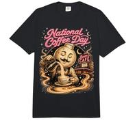 National Coffee Day Moon Barista Cosmic Brew Comfort Colors Adult Heavyweight T-Shirt
