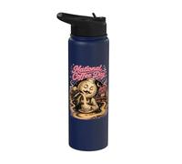 National Coffee Day Moon Barista Cosmic Brew Stainless Steel Insulated Water Bottle