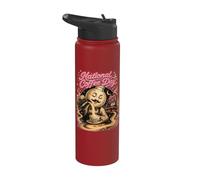 National Coffee Day Moon Barista Cosmic Brew Stainless Steel Insulated Water Bottle