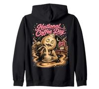 National Coffee Day Moon Barista Cosmic Brew Sudadera con Capucha