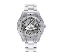 National Emblem of American Samoa - Reloj analógico de cuarzo para hombre, correa de acero inoxidable, reloj de pulsera de negocios