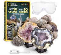NATIONAL GEOGRAPHIC 10 geodas premium para romper - Incluye gafas y soportes - Kit de ciencia CTIM, regalo de geología para niños