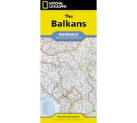 National Geographic Balkans [Albania, Bosnia and Herzegovina, Bulgaria, Croatia, Kosovo, Montenegro, Moldova, North Macedonia, Romania, Serbia, Slovenia] Map (Folded with Flags and Facts)