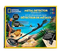National Geographic Detector de Metales para Niños - Kit de Iniciación con Bobina Impermeable de 18,8 cm y Pala, Ideal para Buscar Tesoros y Explorar la Playa
