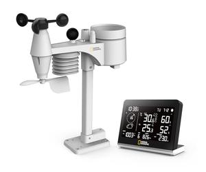 NATIONAL GEOGRAPHIC Estación meteorológica por radio SC con sensor exterior 8 en 1 y cambio de color