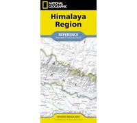 National Geographic Himalaya Region [Bhutan, Nepal, Parts of China and India] Map (Folded with Flags and Facts)