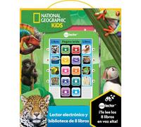 NATIONAL GEOGRAPHIC KIDS - MI LECTOR - LECTOR ELECTRÓNICO Y BIBLIOTECA DE 8 LIBROS - ¡TE LEE LOS LIBROS EN VOZ ALTA! - PI KIDS
