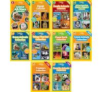 National Geographic Kids Readers Collection 10 Books Set , Level 1, 2, & 3: Animal All-Stars, Egypt, Deadly Animals, African-American History Makers, Ocean Animals, Things That Go, Planet Earth & More