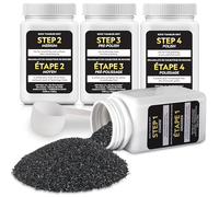 NATIONAL GEOGRAPHIC Kit de recambio de grano y pulido para vaso de roca, pule hasta 9 kg de rocas, para cualquier pulidor de rocas, suministros de vaso de roca