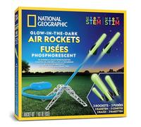 NATIONAL GEOGRAPHIC Lanzacohetes de Aire para Niños - Lanza Cohetes Fosforescentes hasta 30 Metros, Juguete Exterior para Niños de 8 a 12 Años
