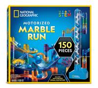 National Geographic Marble Run con elevador motorizado: laberinto de 150 piezas con elevador en espiral motorizado, bolsa para 30 canicas y m s,