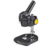 National Geographic Microscopio con luz para observación de Piedras, Monedas, Hojas o similares, Incluye Placa de Objeto Bicolor y maletín de Transporte Estable.