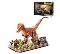 National Geographic - Puzzle 3D Velociraptor | Maquetas para Montar Puzzles 3D | Puzzle 3D Niños | Puzzle Dinosaurios | Juguetes Niños 8 Años | 63 Piezas