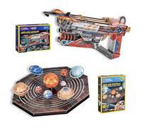 National Geographic - Sistema Solar + Construye Tu Lanzador De Aviones | Puzzle 3D Niños | Puzzle 3D Adultos | 173 Piezas | Maquetas para Montar
