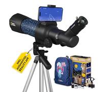 National Geographic Smart AR - Telescopio Infantil con trípode, Mochila, Soporte para Smartphone y aplicación de Realidad Aumentada