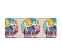 National Geographic Wolf Prints - Alfombrilla de mouse extragrande de 12 x 31.5 pulgadas para oficina, juegos y aprendizaje, duradera, cómoda y respetuosa con el medio ambiente