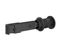 National Hardware N700-150 Cerradura de puerta de granero, 5 x 1-1/4 x 3/4 pulgadas, negro mate
