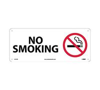 National Marker SA124P - Señal con texto en inglés"No Smoking" (vinilo, PS), 17,8 x 43,2 cm