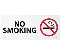 National Marker SA124R - Señal con texto en inglés"No Smoking", plástico rígido, 17,8 x 43,2 cm