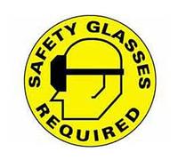 National Marker WFS15 "Walk On, gafas de seguridad requeridas", cartel de piso de 43 cm de diámetro