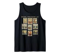 National Parks Bucket List USA Vintage Sellos Senderismo Camping Camiseta sin Mangas