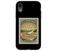 National Parks Bucket List Vintage Sellos Campamento Yellowstone Carcasa para iPhone XR