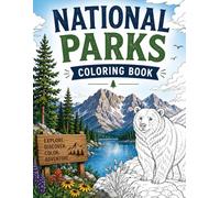 National Parks Coloring Book: Beautiful American Landscapes for Relaxation and Stress Relief.