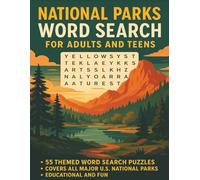 National Parks Word Search for Adults and Teens: 55 Fun Puzzles Featuring America’s Most Beautiful Parks and Natural Wonders