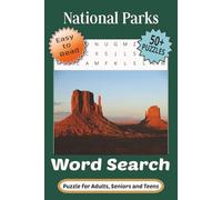 National Parks Word Search: Word Search with Easy to Read Print about National Parks and Wildlife | 6 x 9 inches | 110 Pages | 50+ Puzzles | Gift for ... Retirees, Camping, Hiking and Nature lover