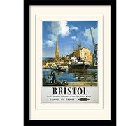 National Railway Museum Museo Nacional de ferrocarriles Bristol - Viajes por Tren montado y impresión enmarcada, Multicolor, 30 x 40 cm