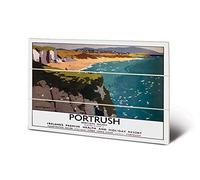 National Railway Museum MW12551P - Impresión sobre Madera, 20 x 29 cm, Northern Ireland (Portrush Coast by Norman Wilkinson), MDF, Multicolor, 20 x 29,5 x 1,2 cm