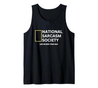 National Sarcasm Society Geographic Funny Witty Sarcasmo Camiseta sin Mangas